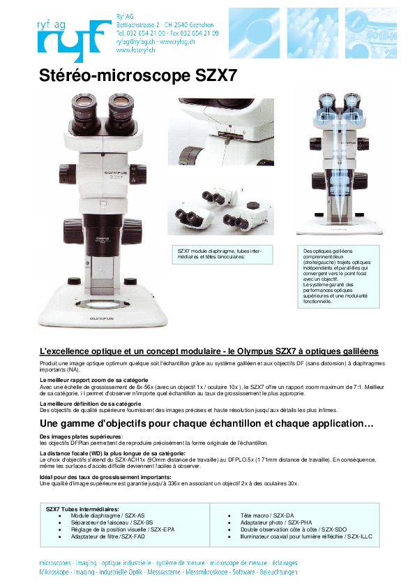 Brochure du produit