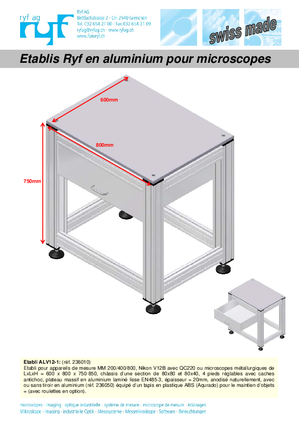 Brochure du produit