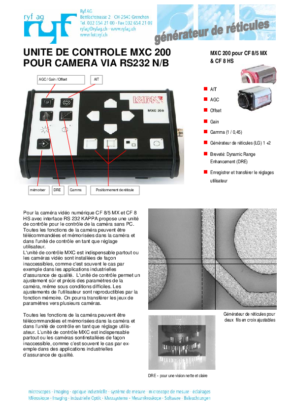 Brochure du produit