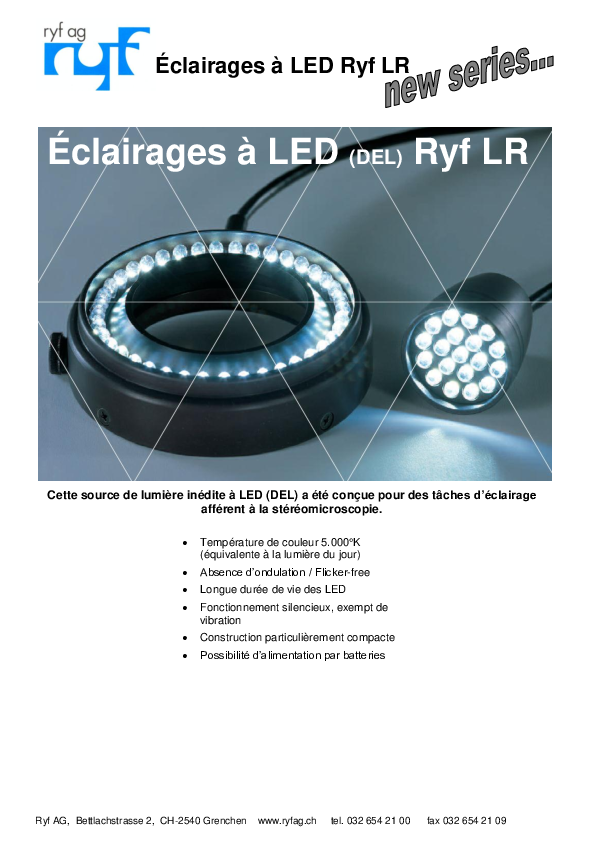 Brochure du produit