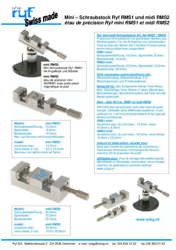 Brochure du produit