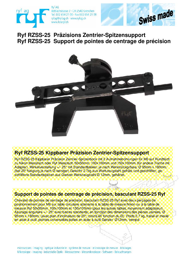 Brochure du produit