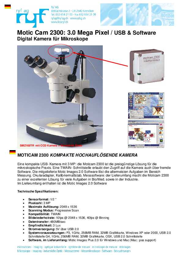 Brochure du produit