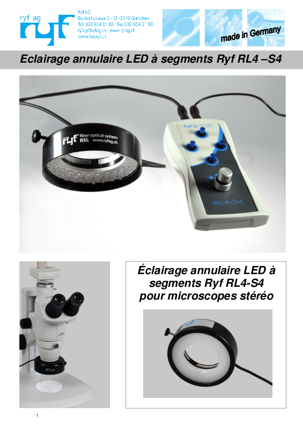 Brochure du produit
