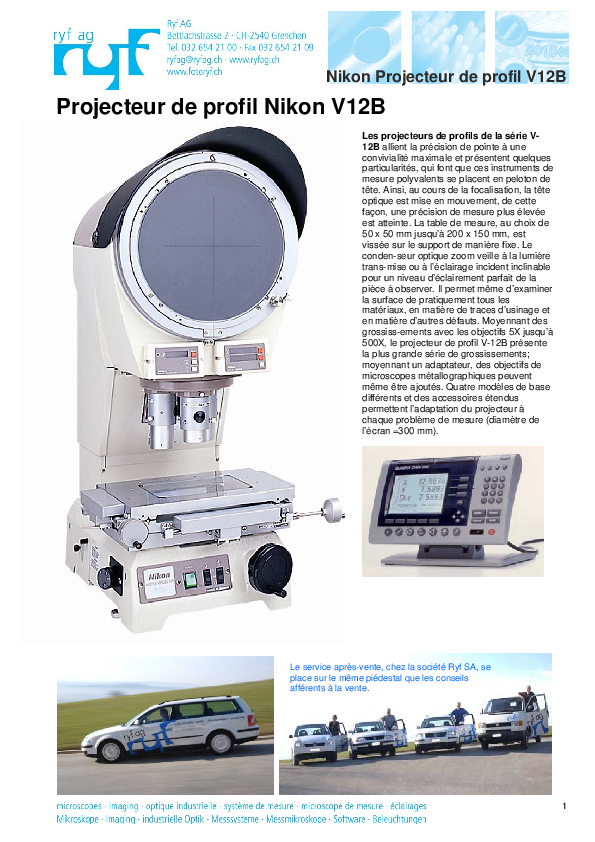Brochure du produit