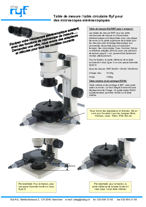Brochure du produit
